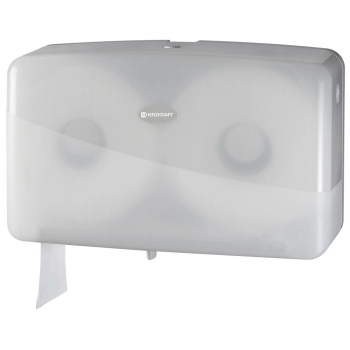 DISPENSER HARTIE IGIENICA JUMBO MINI DUO PEARL ALB - (HK431007) 0